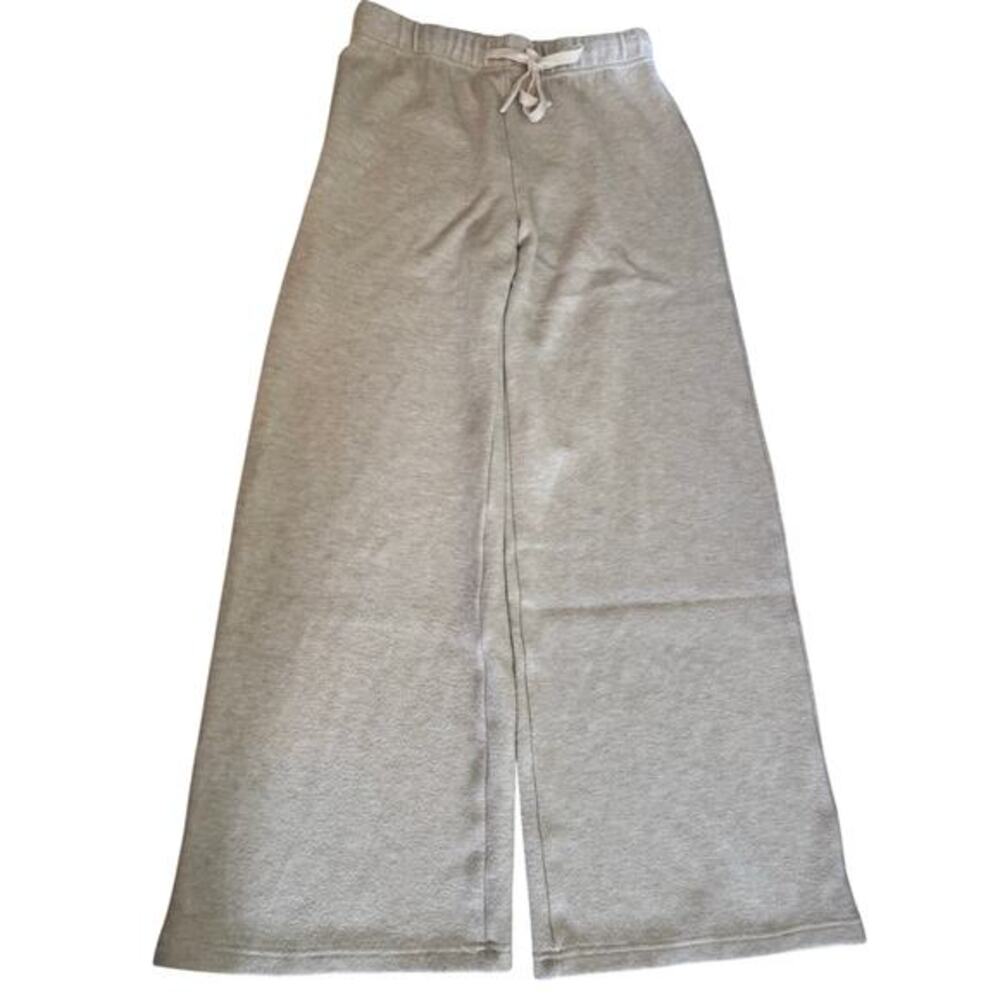 OGL Womens Move Wide Leg‎ Pants Medium Cream Knit Drawstring Casual Lounge Comfy